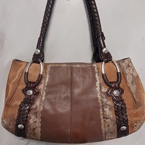 Brighton Brown and Tan Leather Bag